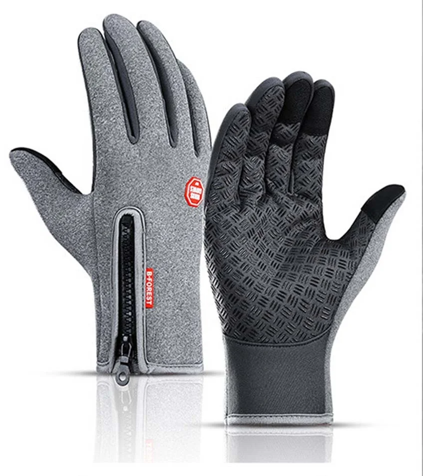 Wholesale Waterproof Gray neoprene fabric with touchscreen fingers outdoor sport diving protective glove