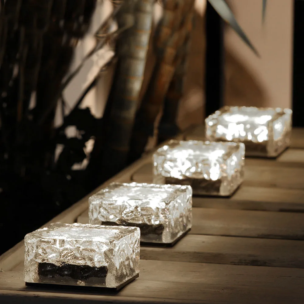 2021 Hot Sale Outdoor Waterproof 5 Led Garden Landscape Solar Led Brick Lighting Solar Led Ground Light