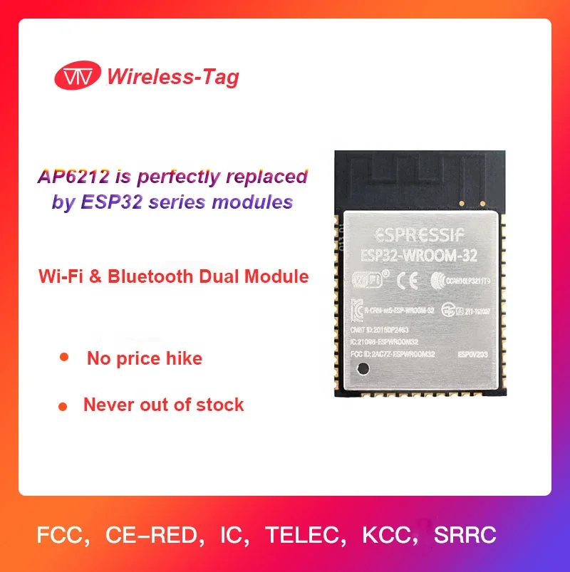  Оригинальные акции Espressif ESP32 Wi-Fi Bluetooth беспроводной модуль памяти объемом 4 МБ 8 Мб 16 ESP-WROOM-32D