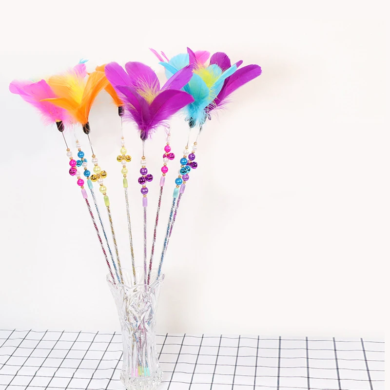 non-toxic safe cat feather refill wand for kitten