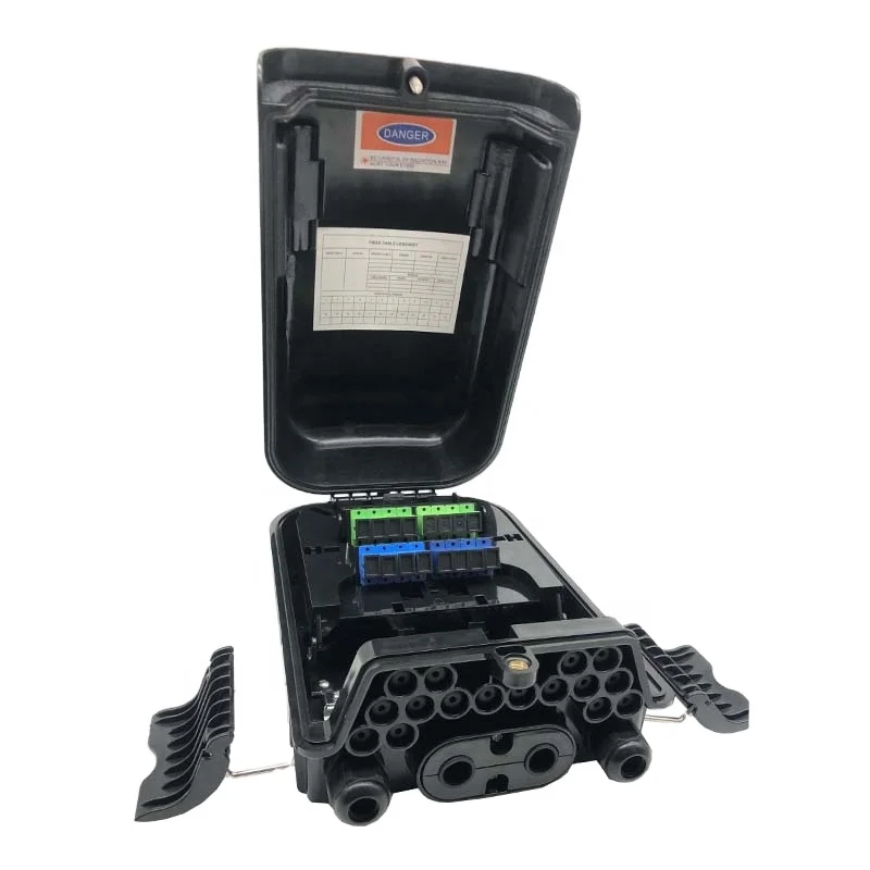 Saitong Made16 Core fiber optic enclosure box sc FTTH FTTX FTTP Fiber Termination Box IP65 outdoor Optical Fiber Joint Box NAP