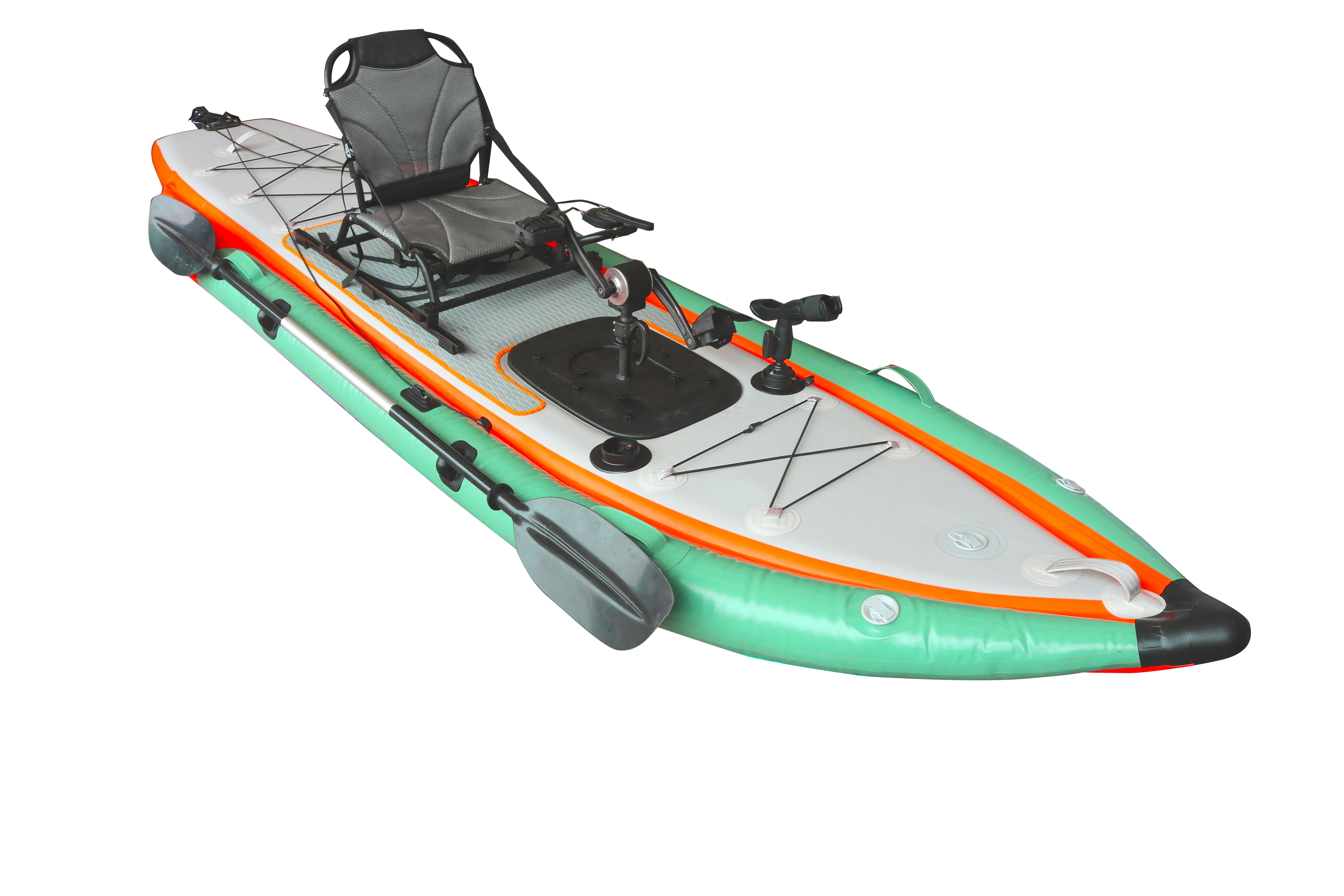 OEM Inflatable Fishing Pedal Kayak Boat with Seat PVC Hull Material for Kayak Fishing