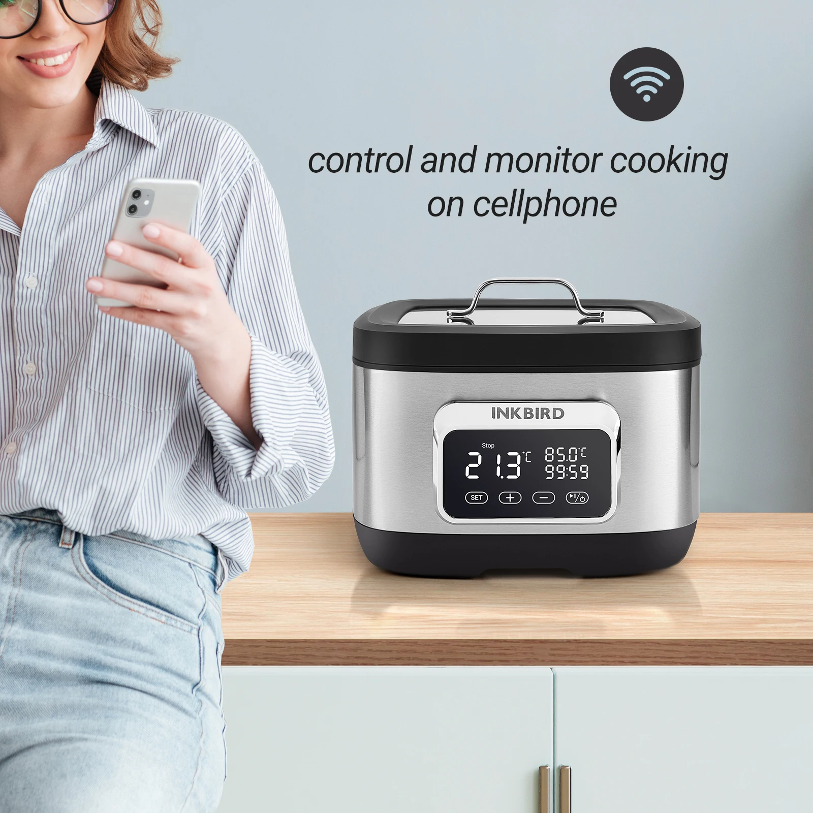 INKBIRD ISV-500W «Все-в-одном» Sous плита 700W WiFi машина точный контроль температуры и времени 3D
