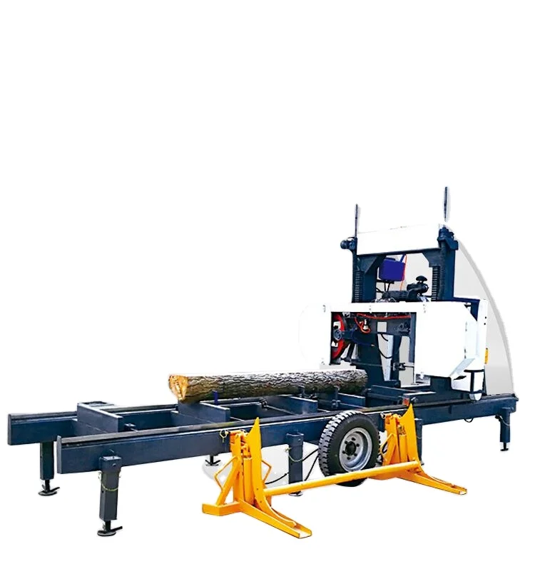 Гидравлическая портативная пила для деревянной пилы горизонтальная бензиновая Портативная ленточная бревен