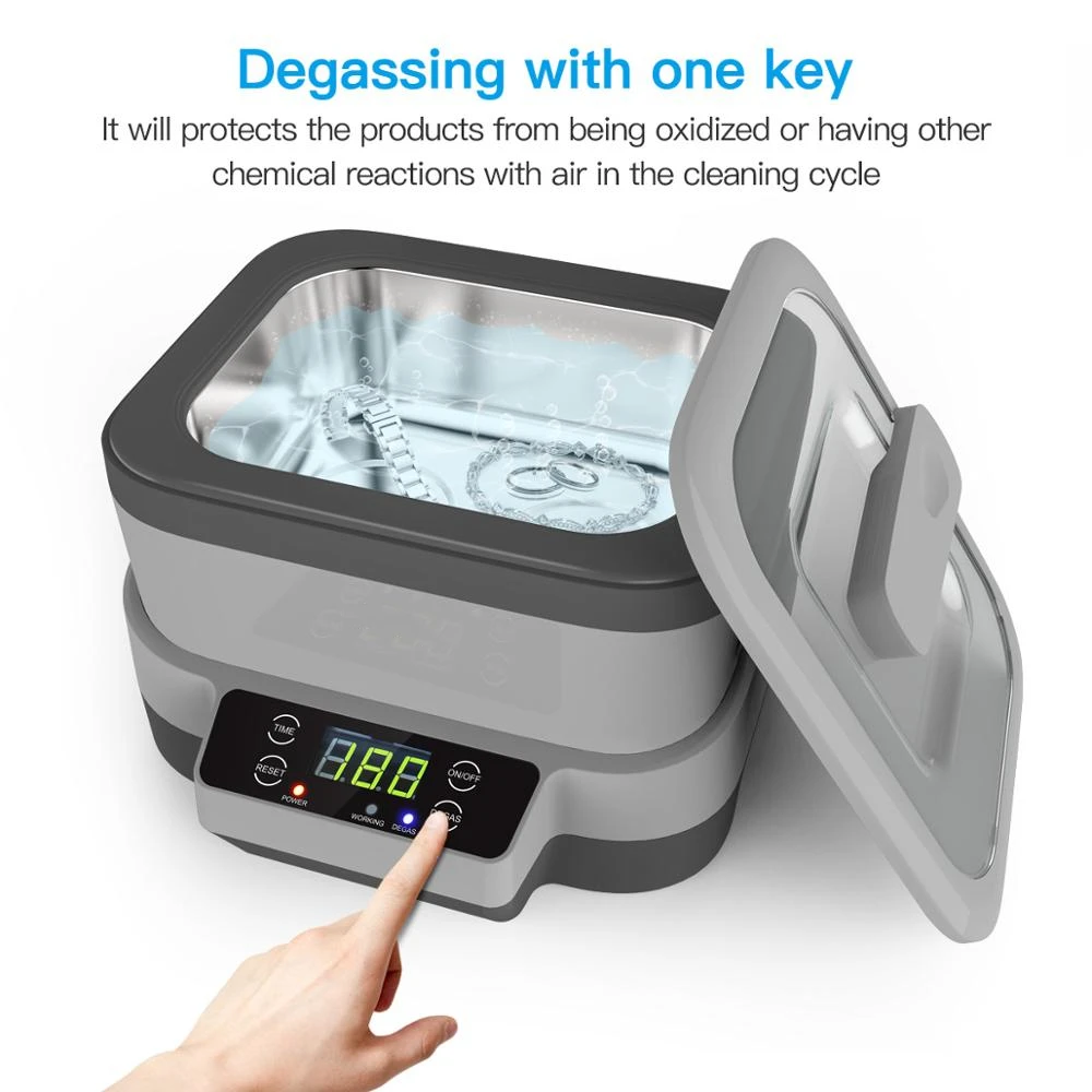 Large Capacity 1200ml Ultrasonic Cleaner Bath Tank Jewelry Cutters Tools Cleaning Vegetables Fruit Washing Machine