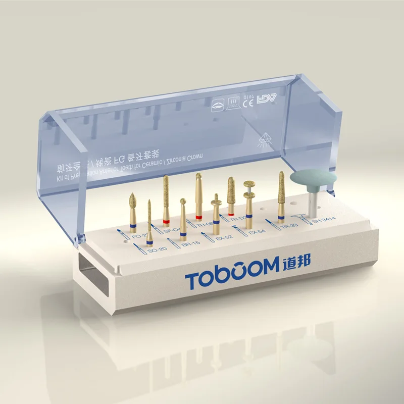 Burs Polisher Dental Burs Gring Head Toboom R Dental Gravel Ceramic Composite Polishing Dental Lab Silicon Electric Metal CE