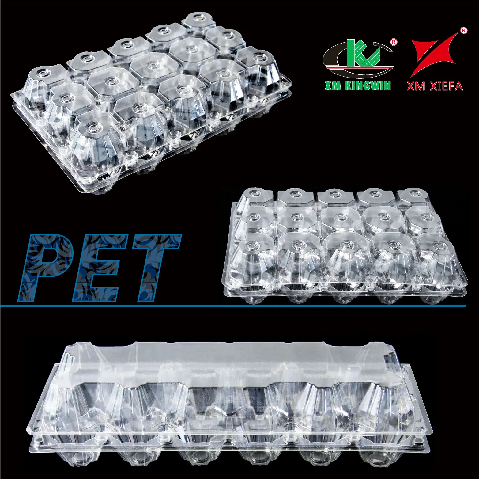 Customized PET Egg Packaging Tray Quail Egg with 30 Holes Transparent Blister Tray