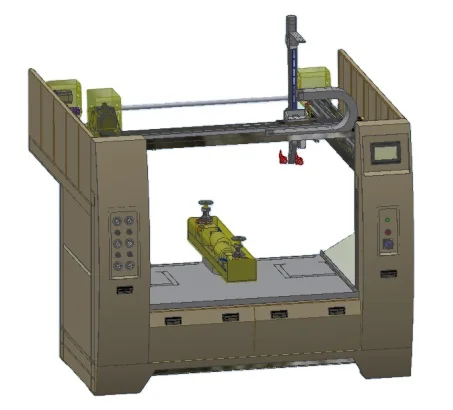 China industrial 5-Axis Automatic metal Spray Painting coating machinery for wooden door or car outer handle machine