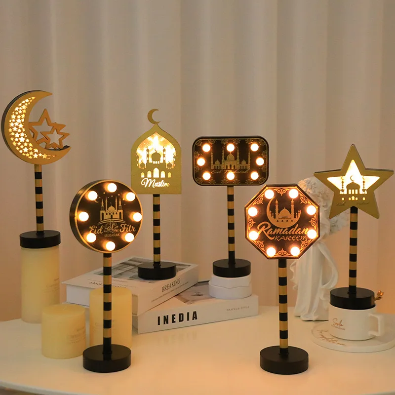 Indoor Moon Star Castle House Table Night Lamp For Home Decoration Gift Party Holiday Wedding Ambient Light