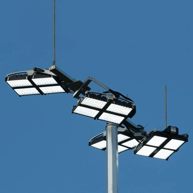 Lowering system explosion proof hot galvanized led high mast lighting