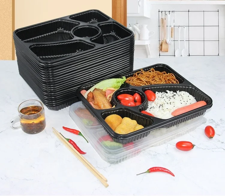 Коробка бэнто одноразовая с крышкой для ланча завтрака суши