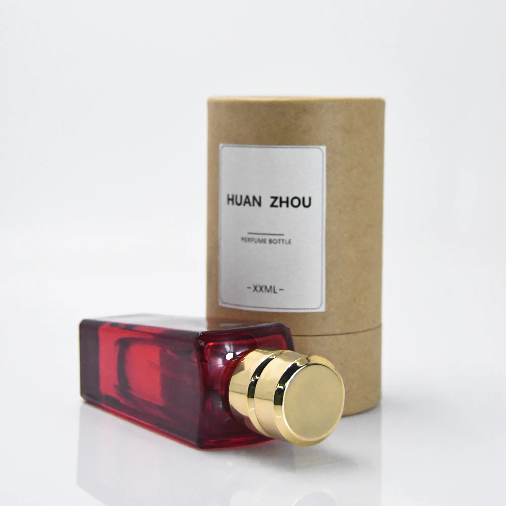 High quality new empty oil perfume atomizer oil spray red glass bottle perfume spray bottle 50ml