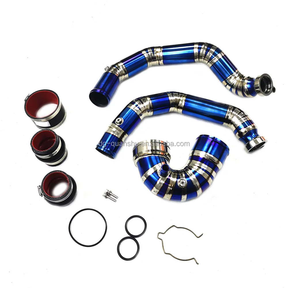 Charge Pipe with J Pipe For BMW F8X M2C M3 M4 S55 Titanium Charge Pipe