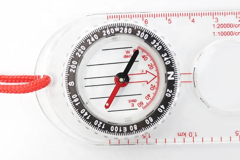 Hot Selling Whiteboard Compass Outdoor magnifier Compass With Ruler School Magnifier Compass For Map Reading And Navigation