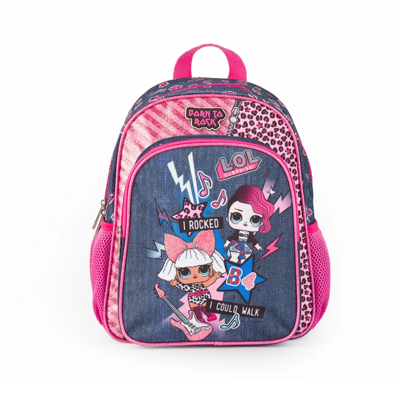 Top quality durable large capacity denim daily school backpack bag