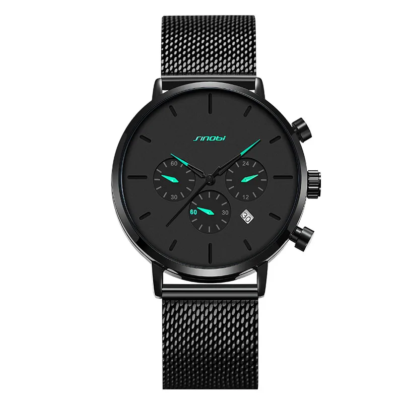 Famous Brands Luxury Wrist Watches SINOBI montre homme Chinese Wholesale 3atm Men Watches Stainless Steel Custom Quartz Watch