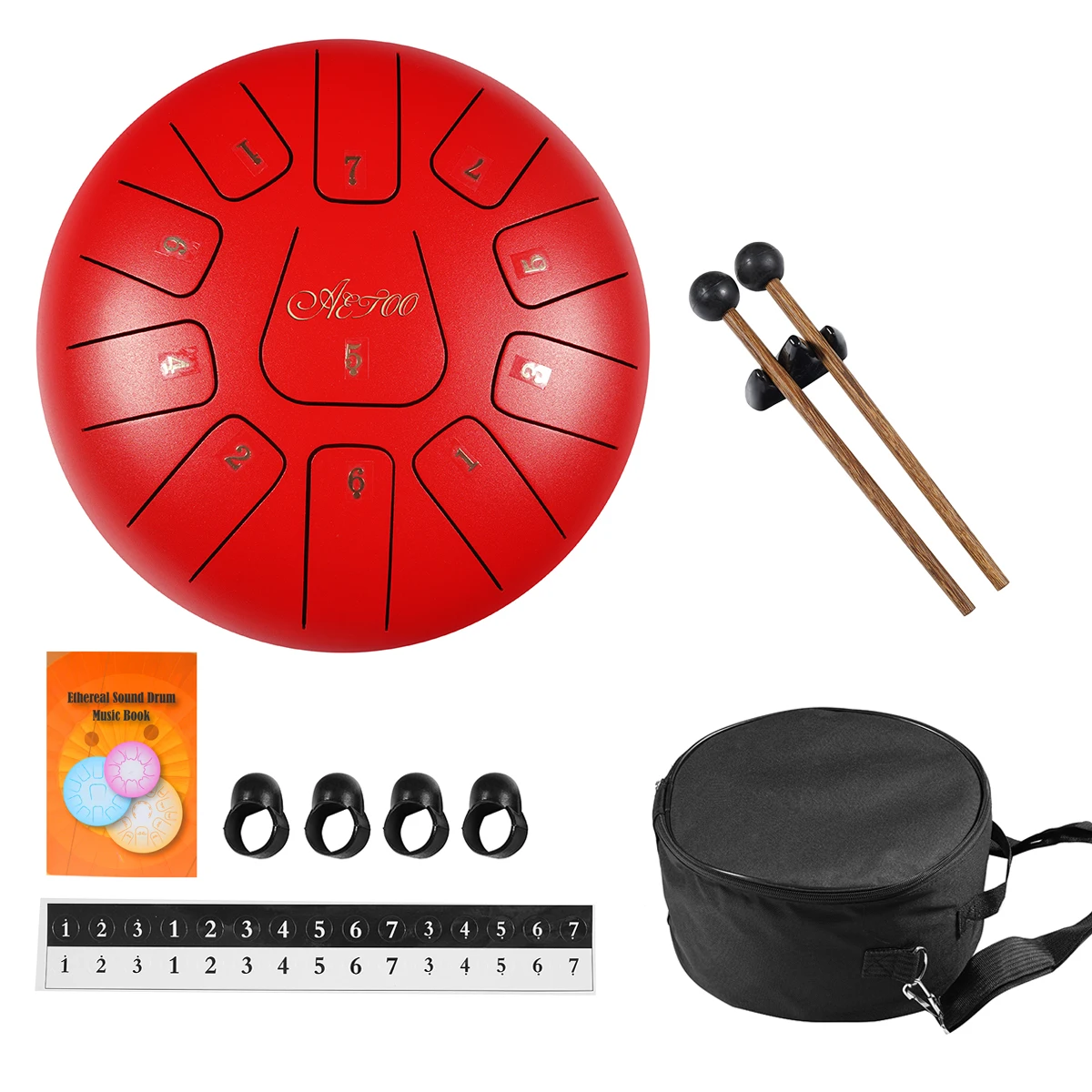 
Tongue drum musical instrument 11 note 10-inch steel tongue drum metal percussion instrument Factory wholesale OEM 