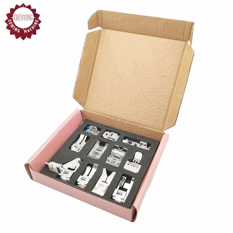 Eleven-piece прижимная лапка комплект с надписью «розовый» коробка для Высококачественная многофункциональная швейная машина на приемлемую цену а так же