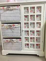 Factory Cheap High Quality Wholesale Rustic Living Room Wooden Drawers and Wicker Drawers Storage Cabinets