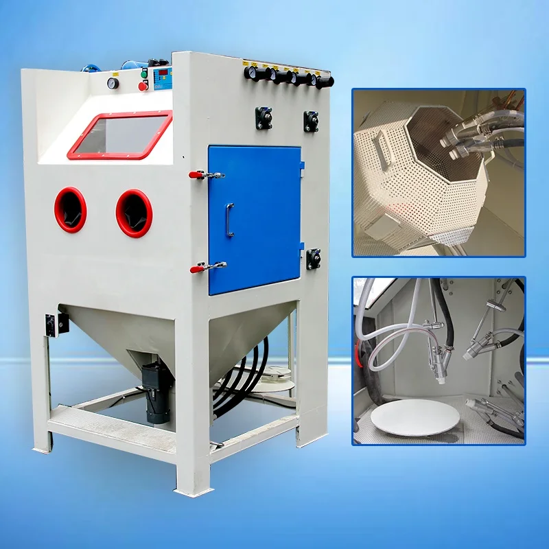Automatic small sand blasting cabinet machine aslo can manual use