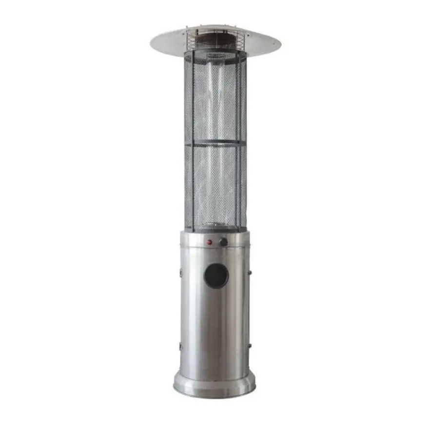 Wholesale Price Manufacturer Stainless Steel Stand Circle Flame With Wheels  Patio Heater With Wheels