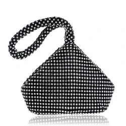 Sparkle metal evening clutch for women high quality clutches customize luxury dinner bag diamond crossbody bag rhinestone bags