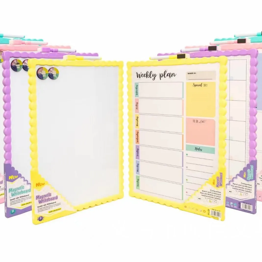 Children Double-sided Magnetic Whiteboard Whiteboard Teaching Writing Board With Calendar Sheet