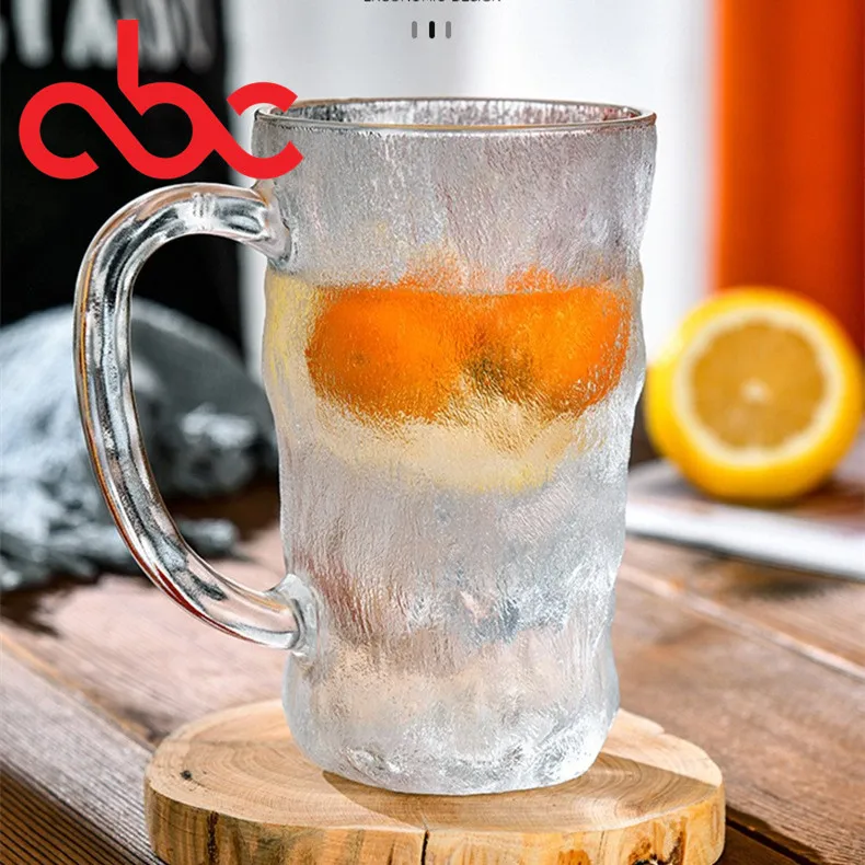 High quality frosted Glacier cup with handle custom variety of glasses