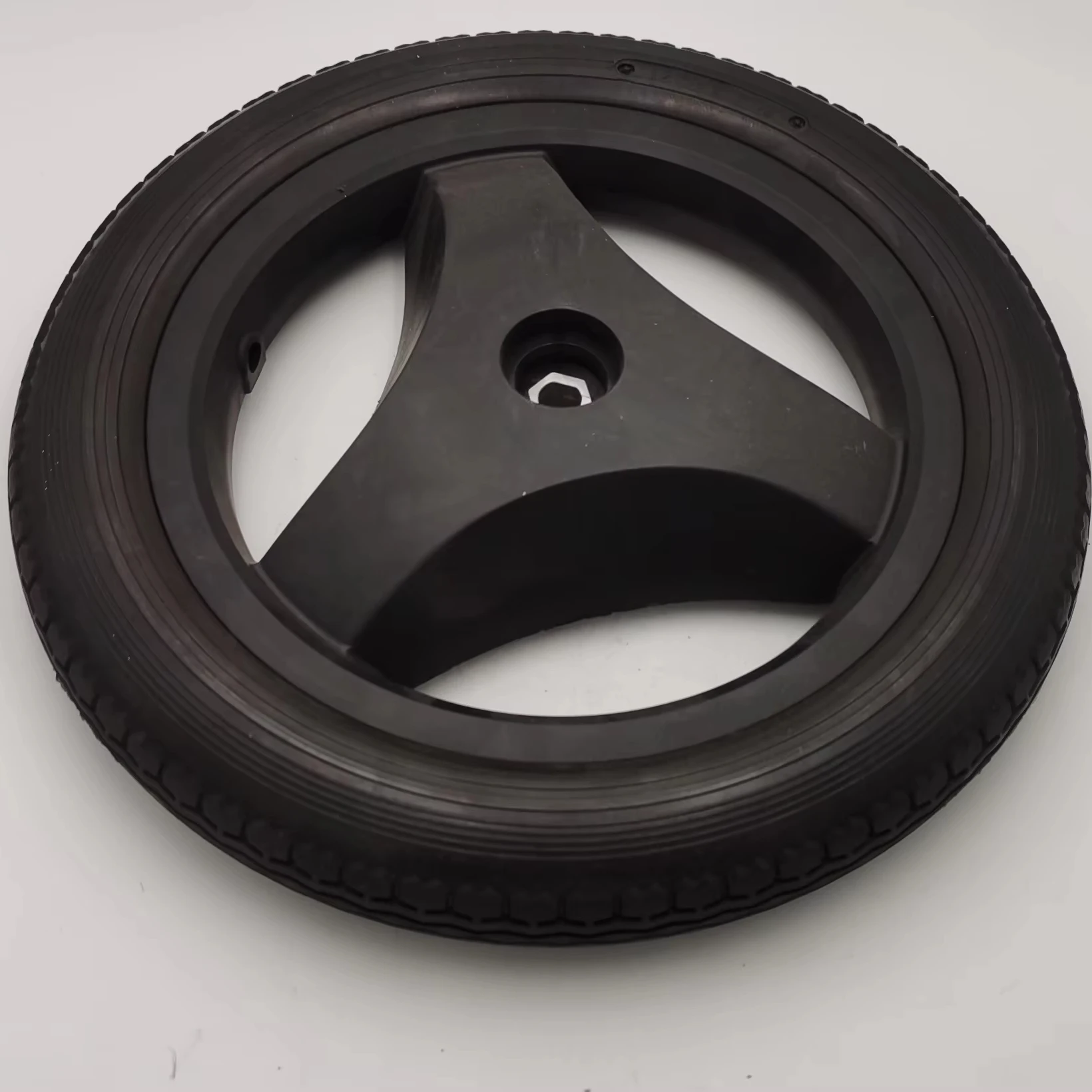 Scooter wheels solid high wear-resistant silent rubber wheels, shopping cart trolley pulley bearing wheels