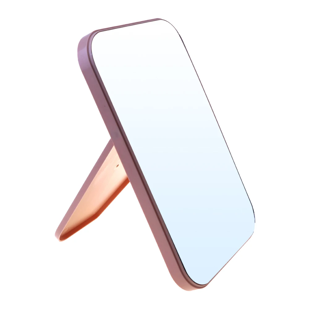 Wholesale Portable Pocket Makeup Mirror Rectangle Table Stand Foldable Cosmetic handle Mirror