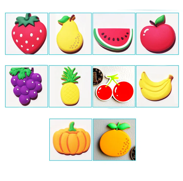 Hot Selling Fruit Shape Refrigerator Magnets  Fridge Magnets Custom for Toddlers Magnets for Fridge Souvenir