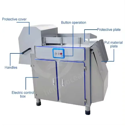 Automatic Commercial Fresh Chicken Duck Portin Meat Cube Dicer Cutter Fish Meat Cuber Machine with Bone