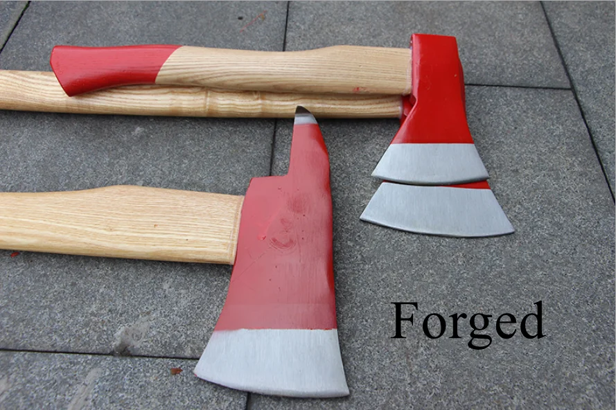 China manufacturer fire ax firefighter survival hatchet axes emergency gear tool firewood axe with wood handle for sale