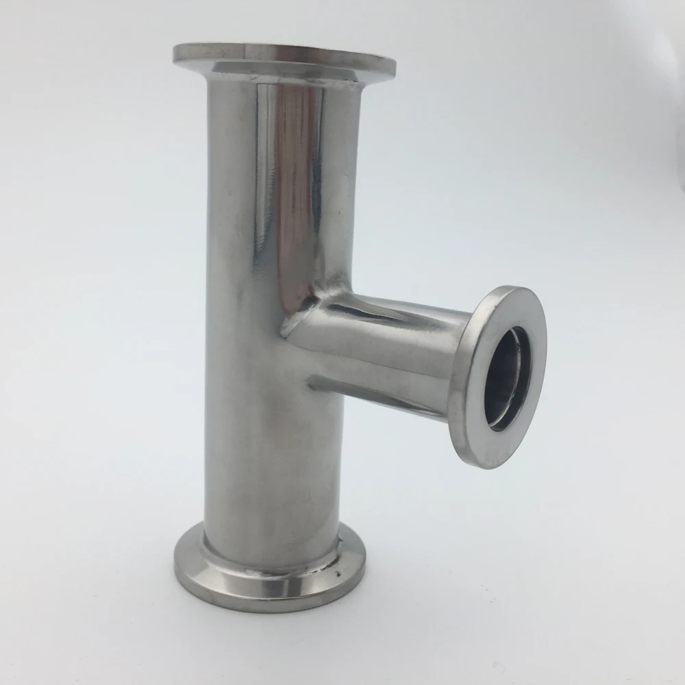 304 Stainless steel flange KF25 NW25 equal tee adapter 3 Way KF25 tee flange