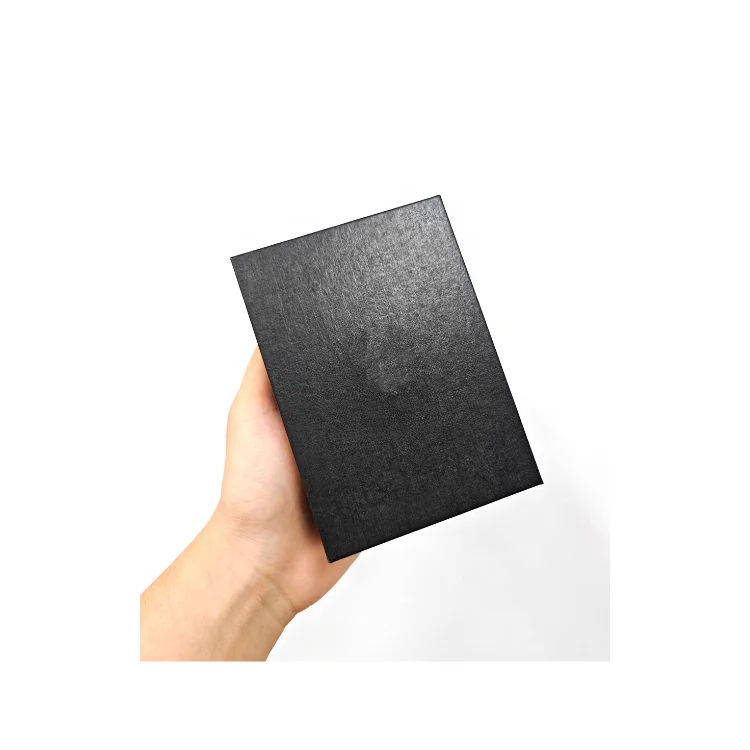 Wholesale Customized Cardboard Small Black Simple Style ISO9001 Ring Necklace Bracelet Jewelry Box Paper Gift Packing Box