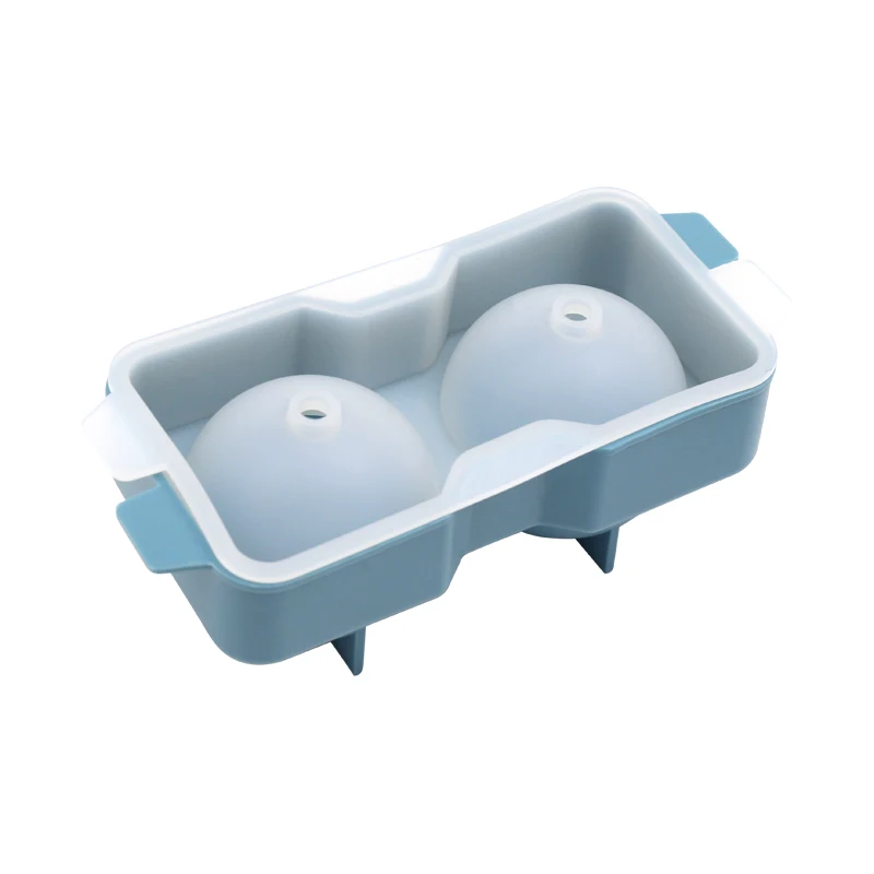 High quality durable 2.5 inch large silicone crystal clear ice ball maker