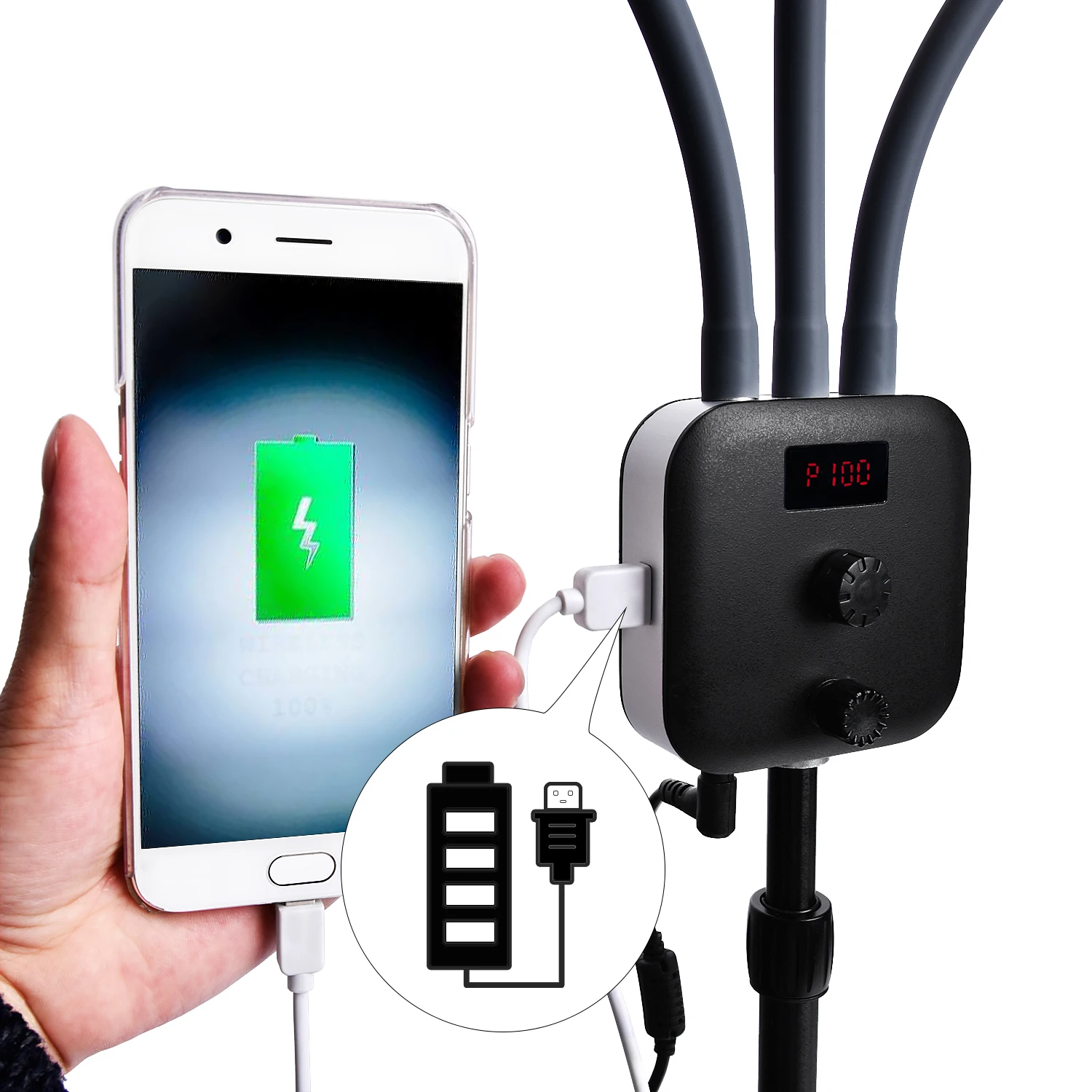 
FOSOTO FT-450 Multimedia Extreme With Selfie Function Led Video photographic lighting Lamp Ring With Tripod For Makeup Youtube 