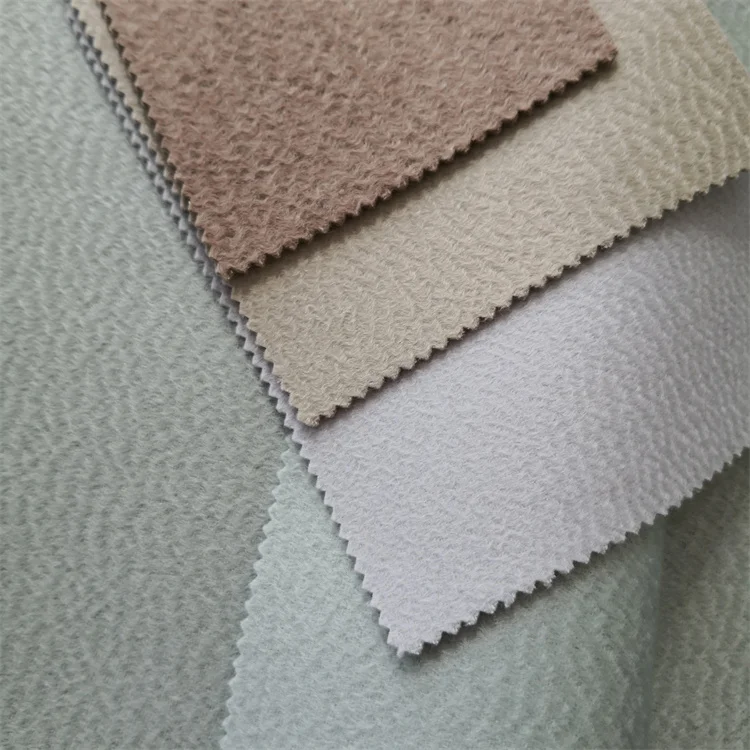 Water Ripple non-dyeing natural coffee color cashmere lady coat fabric warm lithe commuting routine