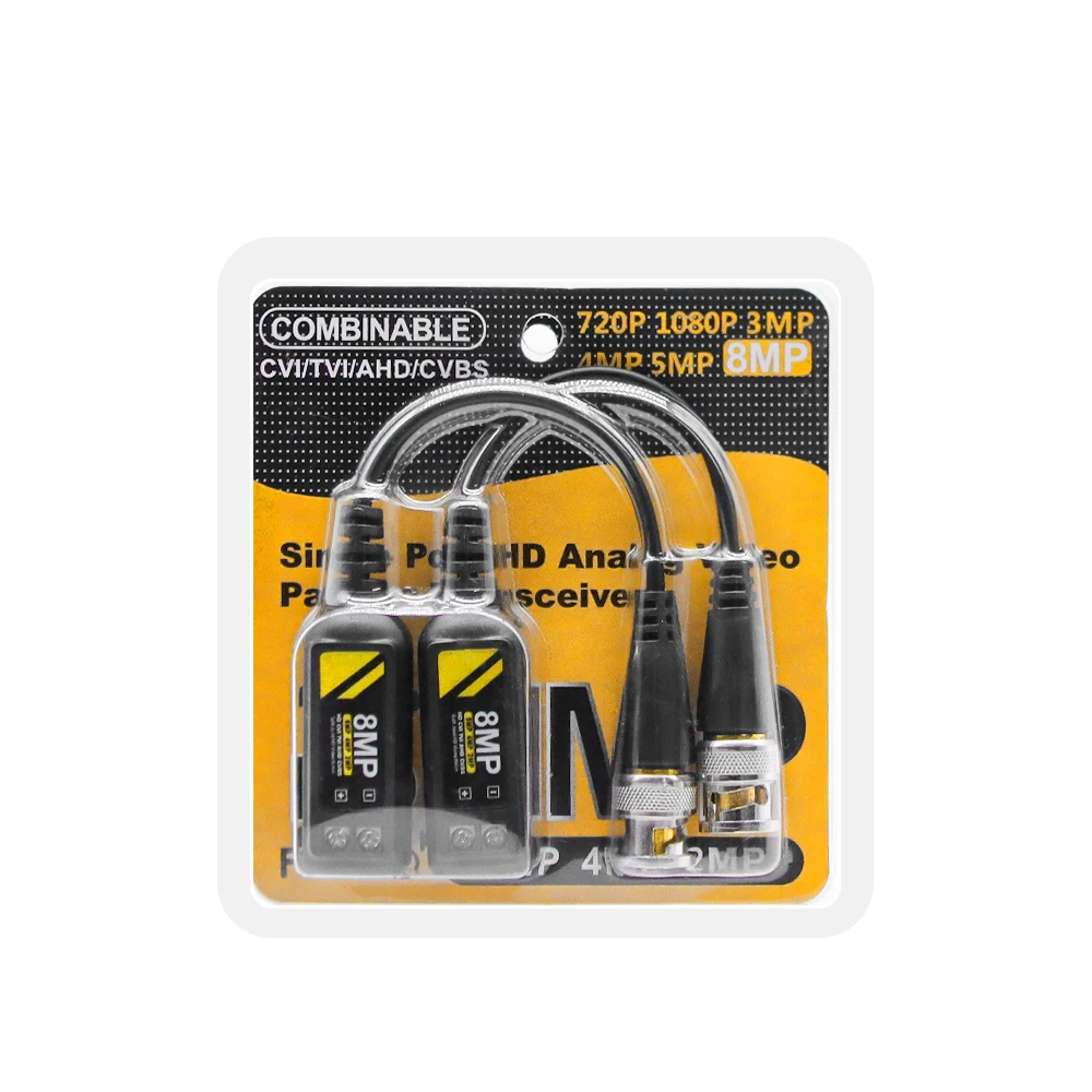 High Quality Video Balun 8Mp BNC Passive Have Anti-interference Protection Use 400M For Cctv Camera Security System