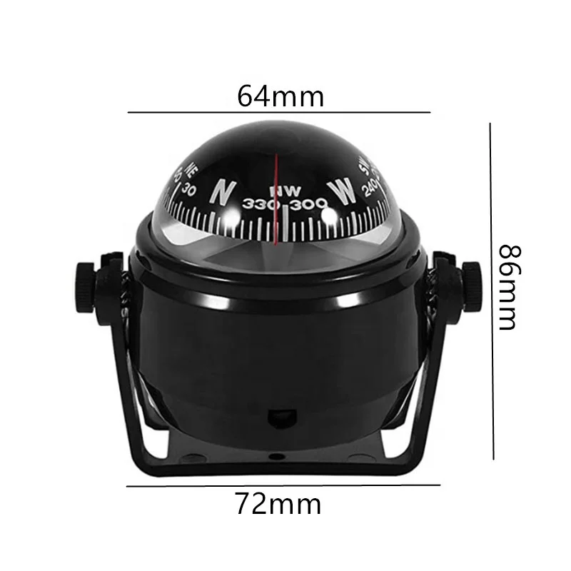 Boat Navigation Compass Ball Night Vision Marine Compasses Car Dashboard Compass for Boat Vehicle Caravan Truck