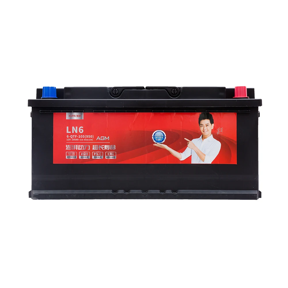  Высококачественный стартер LN6 6-QTF-105/12V105AH для автомобильного аккумулятора BMW аккумулятор