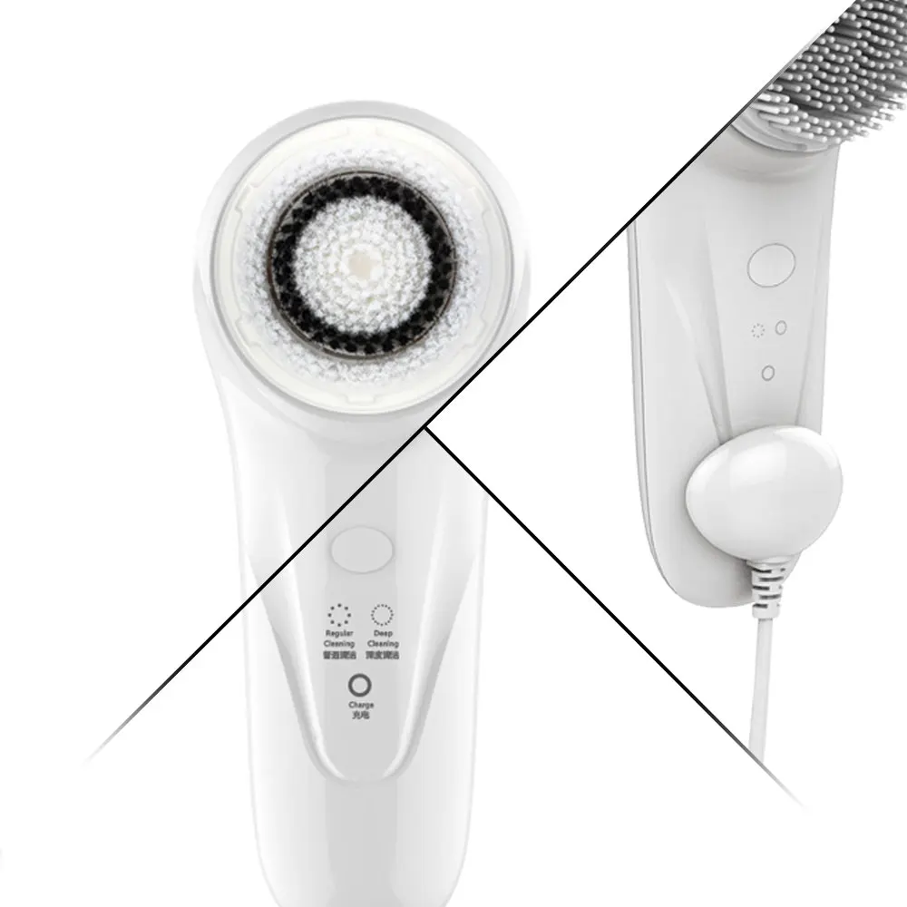 
Aamazon Hot Trending Waterproof Electric Silicone Facial Cleanser Brush Handheld Face Cleansing Washing Machine Massage Brush 