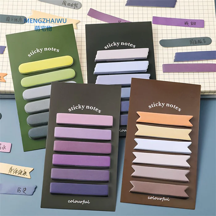Germany wholesale kawaii bulk stationery office supplies vintage memo pad Key mark classification gradient dispenser sticky note