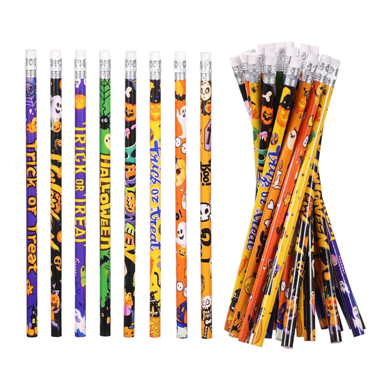 School Stationery Cute Pencil Set Wooden Lead Drawing pencil Custom Logo cartoon Standard HB Pencils with Eraser