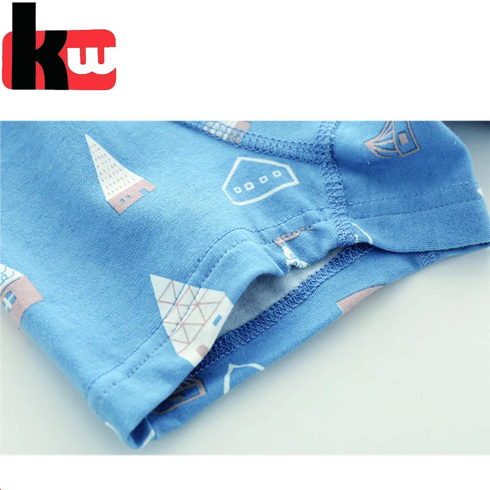 Factory high quality carton print boy underwear boxer briefs mix color 2-8Y young boy kid underwear