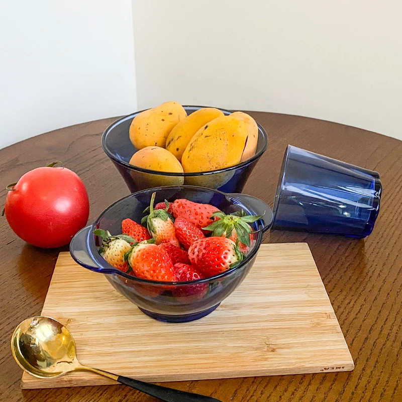 CD-126 Wholesale Customized Borosilicate Microwavable Bowls Salad Bowl Set of Glass Bowl with Lid