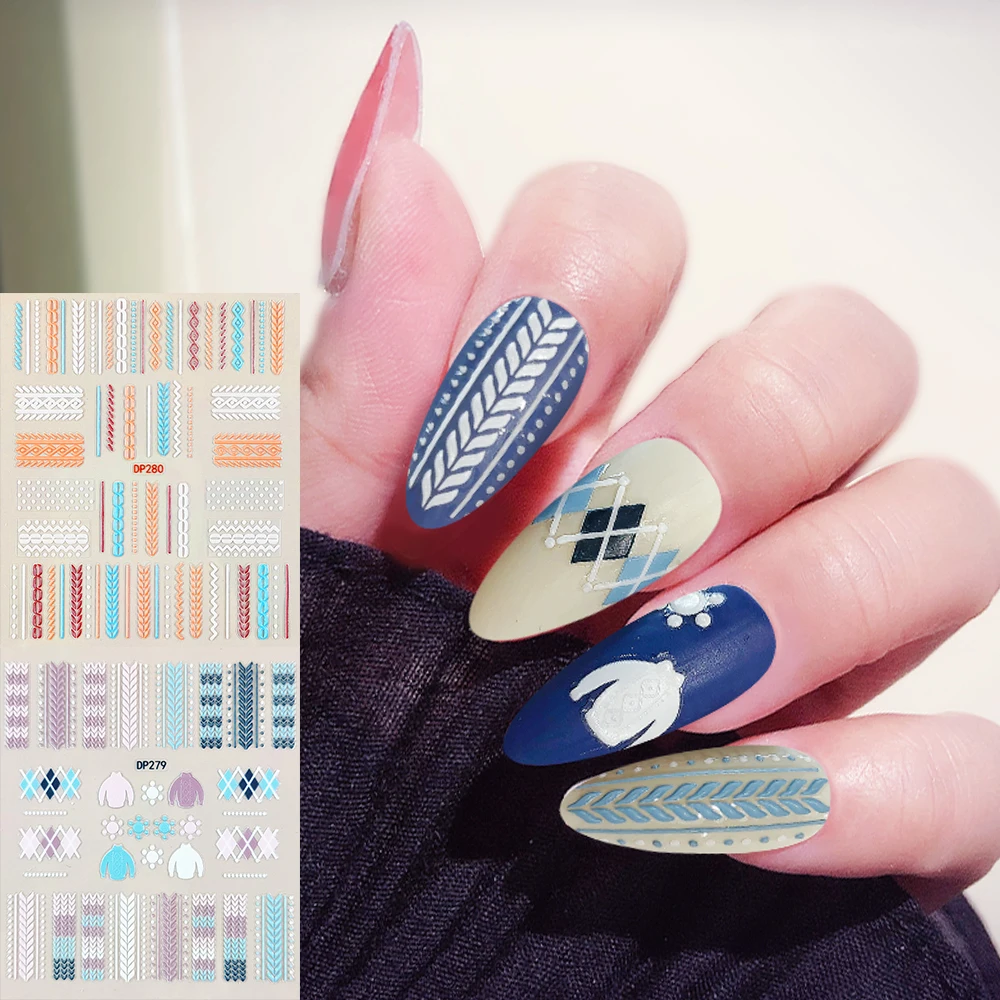 OEM New White Lace Edge Nail Art Sticker Featured New Technology New Design Nail Sticker Wholesale