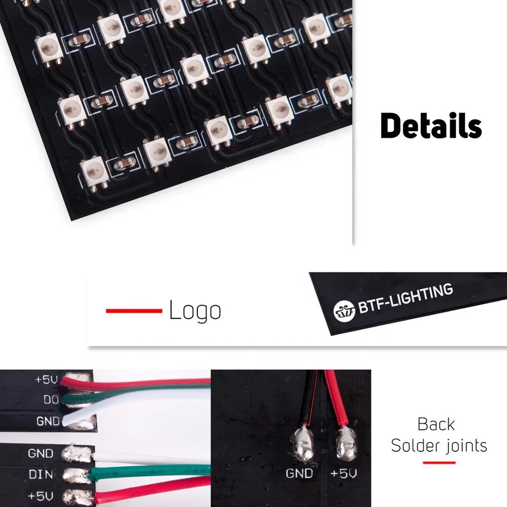 BTF-освещение rgb arduino 22*22 11*44 2427 smd светодиодная матричная