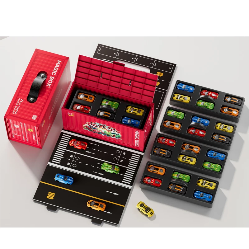 Diecast racing car simulation storage box toys metal container truck