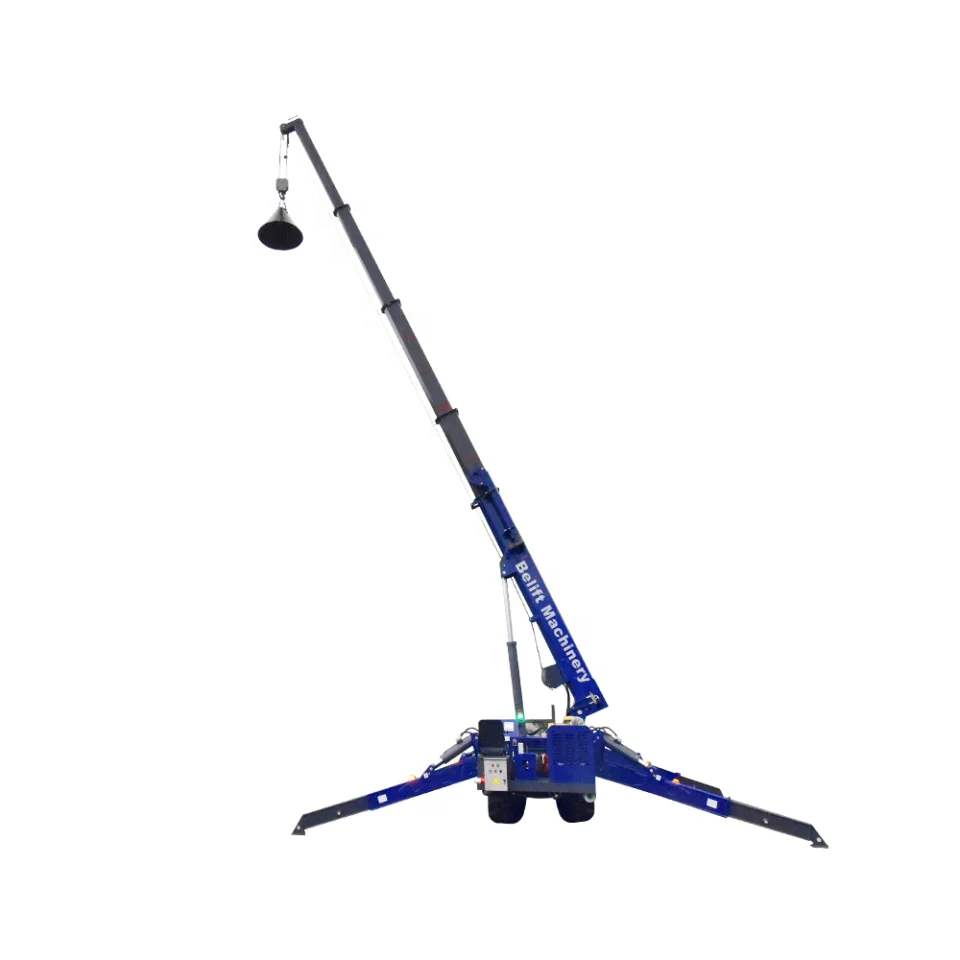 Mini spider crane Crawler With Foldable Lifting Construction Telescopic Outrigger Small Cranes for Narrow Space
